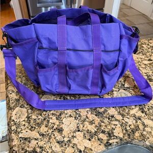 Equestrian Grooming carry Purple Tote Bag with Multiple Pockets